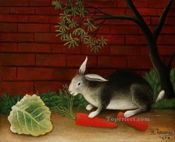 動物 Painting - ウサギ 1908年 アンリ・ルソー